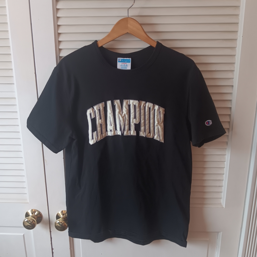 Champion Black T-Shirt with Logo